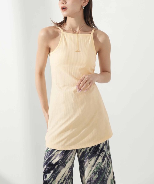 Settimissimo（セッティミッシモ）の「パット付きテレコロングキャミソール（キャミソール・レディース・ブラック/アイボリー/ブルー・FREE）」の2枚目の写真