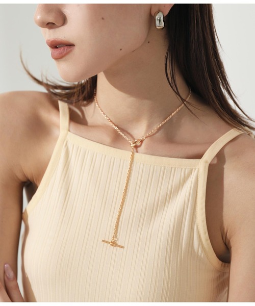 Settimissimo（セッティミッシモ）の「パット付きテレコロングキャミソール（キャミソール・レディース・ブラック/アイボリー/ブルー・FREE）」の7枚目の写真