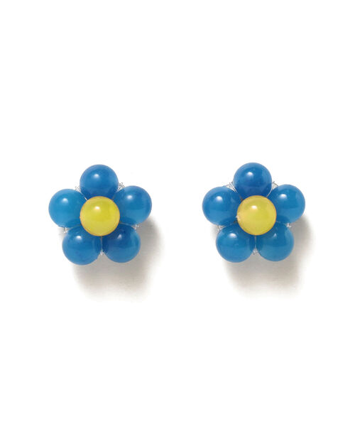 Ray BEAMS（レイビームス）の「Holly Jackie / フラワー ビーズ ピアス（ピアス（両耳用）・レディース・ピンク/イエロー/ブルー/グリーン・ONE SIZE）」の3枚目の写真