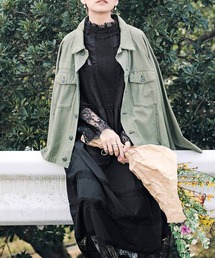 高山都さんコラボ　MEDE19F　ステンカラーロングコート〈エクリュ〉 高山都さんコラボ】MEDE19F ステンカラーロングコート〈エクリュ