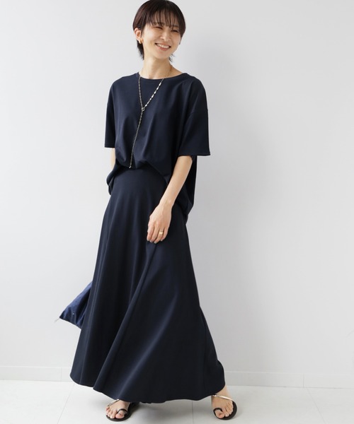 JOURNAL STANDARD relume(ジャーナルスタンダード レリューム)の「ハイツイストコットンフレアースカート(スカート・レディース・ベージュ/ネイビー・FREE)」の12枚目の写真