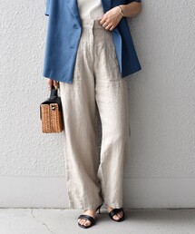 *〈洗濯機可能〉リネンベイカーパンツ◇