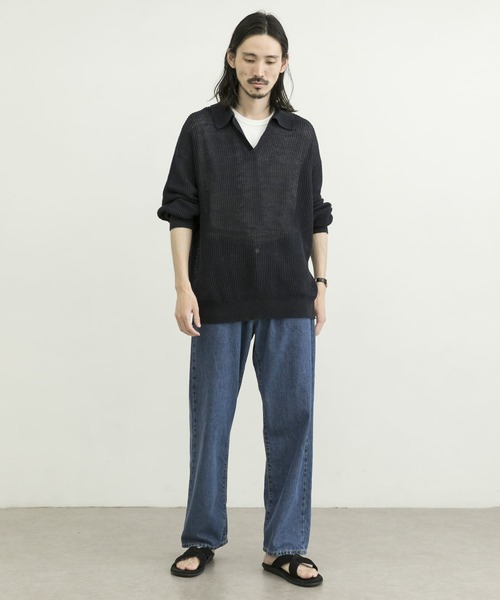 URBAN RESEARCH(アーバンリサーチ)の「リネンスキッパーニット(ニット/セーター・メンズ・ネイビー/カーキ・LARGE/MEDIUM)」の13枚目の写真