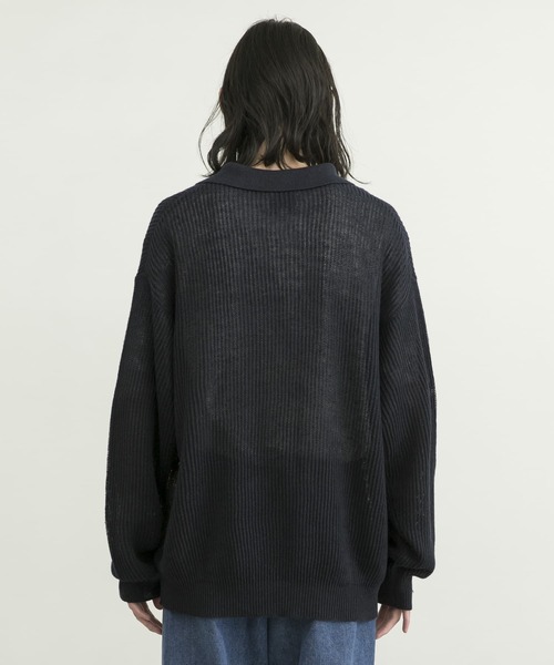 URBAN RESEARCH(アーバンリサーチ)の「リネンスキッパーニット(ニット/セーター・メンズ・ネイビー/カーキ・LARGE/MEDIUM)」の17枚目の写真