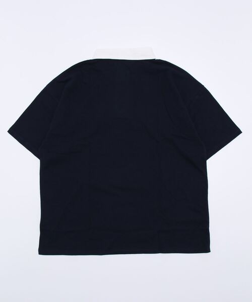 BACK NUMBER（バックナンバー）の「【BACK NUMBER】ワンポイントラガーシャツ（ポロシャツ・メンズ・ネイビー/グレー/グリーン・M/L/XL）」の4枚目の写真