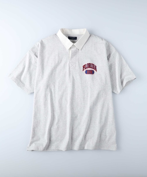 BACK NUMBER（バックナンバー）の「【BACK NUMBER】ワンポイントラガーシャツ（ポロシャツ・メンズ・ネイビー/グレー/グリーン・M/L/XL）」の5枚目の写真