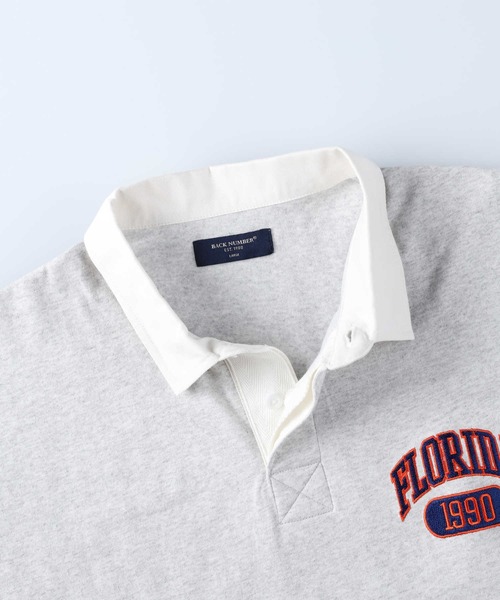 BACK NUMBER（バックナンバー）の「【BACK NUMBER】ワンポイントラガーシャツ（ポロシャツ・メンズ・ネイビー/グレー/グリーン・M/L/XL）」の10枚目の写真