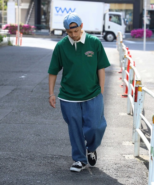 BACK NUMBER（バックナンバー）の「【BACK NUMBER】ワンポイントラガーシャツ（ポロシャツ・メンズ・ネイビー/グレー/グリーン・M/L/XL）」の15枚目の写真