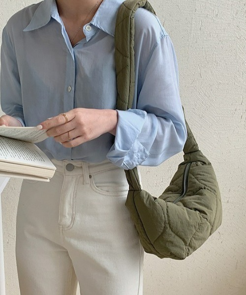 LAC-VERT（ラック・ヴェール）の「キルティングスモールショルダーバッグ（ショルダーバッグ・レディース・ブラック/ホワイト/イエロー/カーキ/モカ/ライトピンク/ライトブルー・FREE）」の9枚目の写真