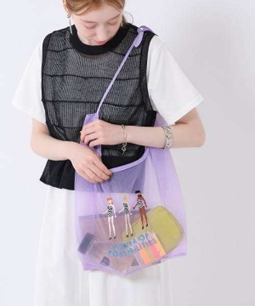 Barbie（バービー）の「Barbie　チュールエコバッグ（エコバッグ/サブバッグ・レディース・ピンク/ブルー/グリーン・FREE）」の3枚目の写真