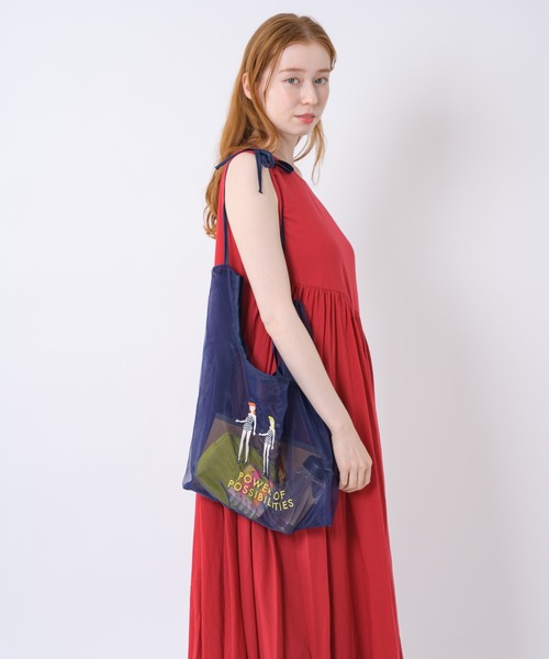 Barbie（バービー）の「Barbie　チュールエコバッグ（エコバッグ/サブバッグ・レディース・ピンク/ブルー/グリーン・FREE）」の4枚目の写真