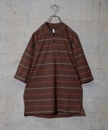 【i】天竺ピンボーダーポロシャツ