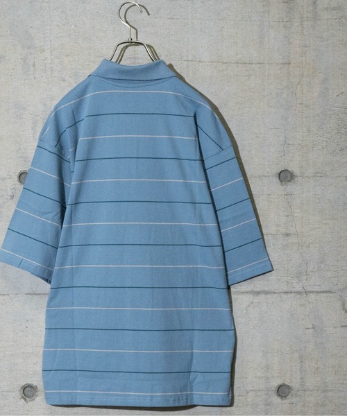 JOHN'S CLOSET(ジョンズクローゼット)の「【i】天竺ピンボーダーポロシャツ(ポロシャツ・メンズ・グリーン/ブラウン/サックスブルー・LARGE/MEDIUM/X-LARGE)」の9枚目の写真