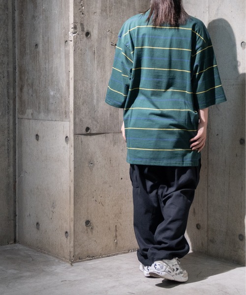 JOHN'S CLOSET(ジョンズクローゼット)の「【i】天竺ピンボーダーポロシャツ(ポロシャツ・メンズ・グリーン/ブラウン/サックスブルー・LARGE/MEDIUM/X-LARGE)」の11枚目の写真