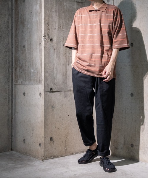 JOHN'S CLOSET(ジョンズクローゼット)の「【i】天竺ピンボーダーポロシャツ(ポロシャツ・メンズ・グリーン/ブラウン/サックスブルー・LARGE/MEDIUM/X-LARGE)」の13枚目の写真