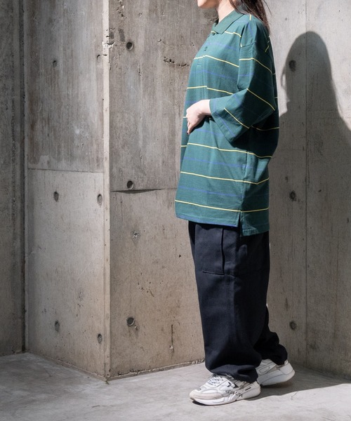 JOHN'S CLOSET(ジョンズクローゼット)の「【i】天竺ピンボーダーポロシャツ(ポロシャツ・メンズ・グリーン/ブラウン/サックスブルー・LARGE/MEDIUM/X-LARGE)」の14枚目の写真