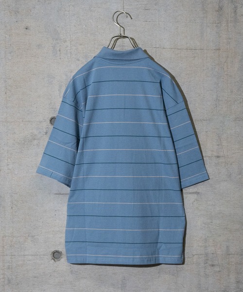 JOHN'S CLOSET(ジョンズクローゼット)の「【i】天竺ピンボーダーポロシャツ(ポロシャツ・メンズ・グリーン/ブラウン/サックスブルー・LARGE/MEDIUM/X-LARGE)」の18枚目の写真
