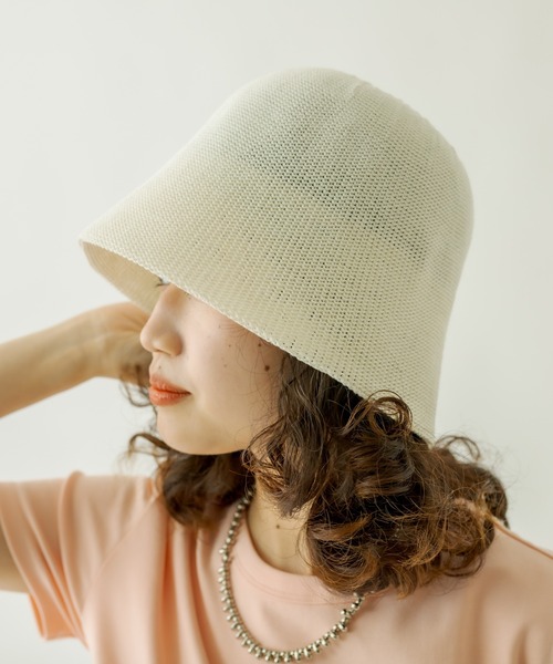 mystic（ミスティック）の「NEWサーモチューリップハット（ハット・レディース・ブラック/ベージュ/オフホワイト・FREE）」の2枚目の写真