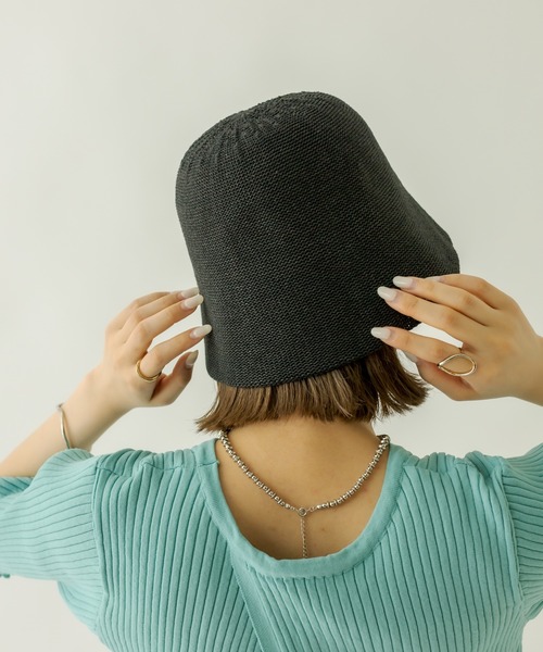 mystic（ミスティック）の「NEWサーモチューリップハット（ハット・レディース・ブラック/ベージュ/オフホワイト・FREE）」の3枚目の写真