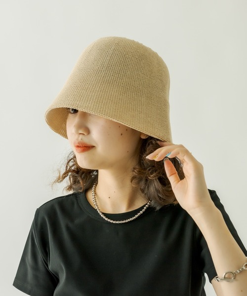 mystic（ミスティック）の「NEWサーモチューリップハット（ハット・レディース・ブラック/ベージュ/オフホワイト・FREE）」の7枚目の写真