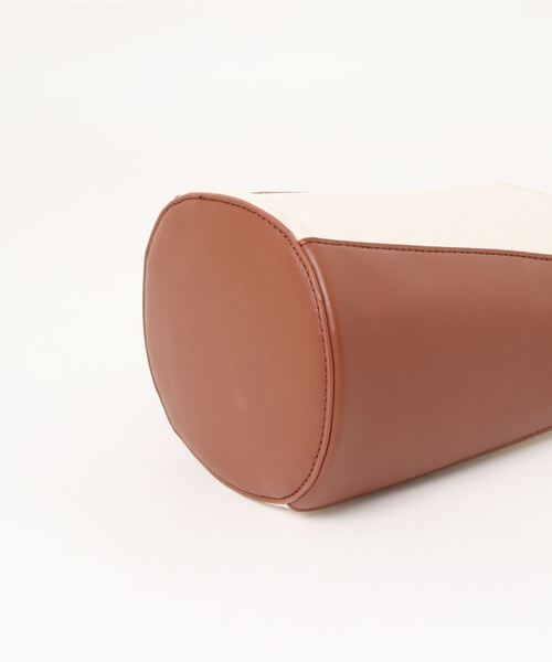 KOBE LETTUCE(コウベレタス)の「キャンバス×フェイクレザーバケットバッグ(ハンドバッグ・レディース・ブラック系その他/ブラウン系その他・FREE)」の5枚目の写真