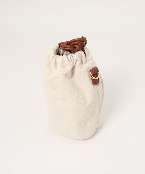 KOBE LETTUCE(コウベレタス)の「キャンバス×フェイクレザーバケットバッグ(ハンドバッグ・レディース・ブラック系その他/ブラウン系その他・FREE)」の3枚目の写真