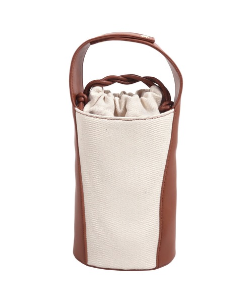 KOBE LETTUCE(コウベレタス)の「キャンバス×フェイクレザーバケットバッグ(ハンドバッグ・レディース・ブラック系その他/ブラウン系その他・FREE)」の14枚目の写真