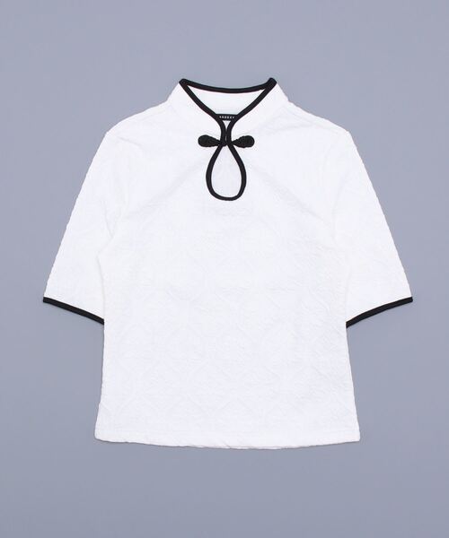 ANDGEEBEE（アンジービー）の「パイピングチャイナトップス（その他トップス・レディース・ホワイト/ブラック・MEDIUM）」の18枚目の写真