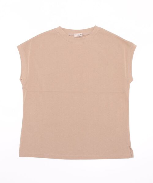 Samansa Mos2（サマンサ モスモス）の「【USAコットン】フレンチスリーブTシャツ（Tシャツ/カットソー・レディース・ブラック/ベージュ/パープル/レッド/キナリ・ﾌﾘ-）」の4枚目の写真