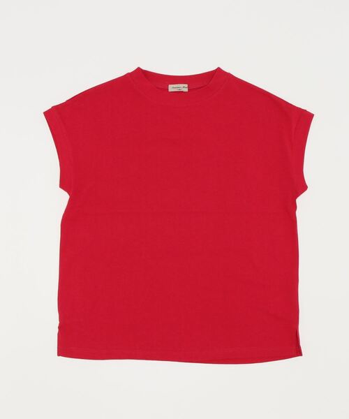 Samansa Mos2（サマンサ モスモス）の「【USAコットン】フレンチスリーブTシャツ（Tシャツ/カットソー・レディース・ブラック/ベージュ/パープル/レッド/キナリ・ﾌﾘ-）」の5枚目の写真