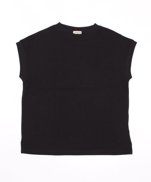 Samansa Mos2（サマンサ モスモス）の「【USAコットン】フレンチスリーブTシャツ（Tシャツ/カットソー・レディース・ブラック/ベージュ/パープル/レッド/キナリ・ﾌﾘ-）」の3枚目の写真