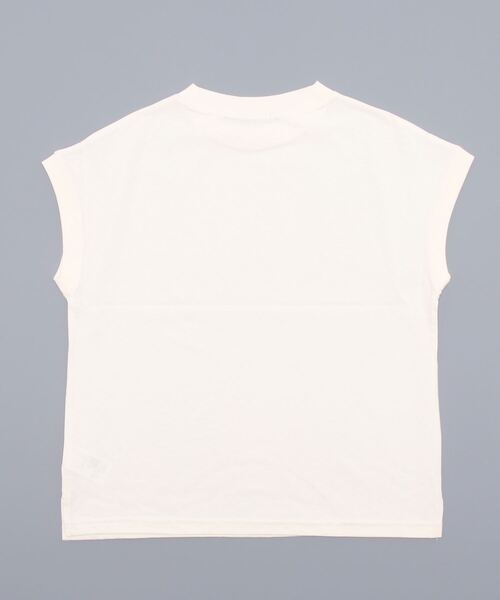 Samansa Mos2（サマンサ モスモス）の「【USAコットン】フレンチスリーブTシャツ（Tシャツ/カットソー・レディース・ブラック/ベージュ/パープル/レッド/キナリ・ﾌﾘ-）」の6枚目の写真