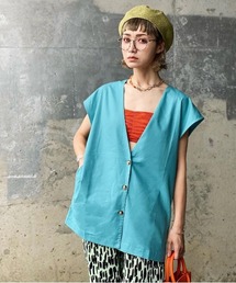 StyleSea | コットンリネンジレベスト(ベスト)