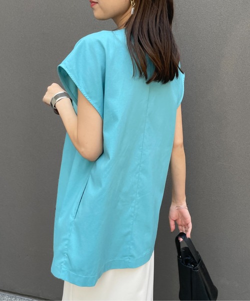 StyleSea（スタイルシー）の「コットンリネンジレベスト（ベスト・レディース・ナチュラル/ターコイズブルー/カーキ・MEDIUM）」の17枚目の写真