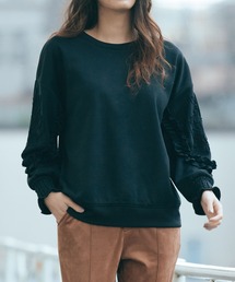 <裏起毛>コード刺しゅう使いプルオーバー