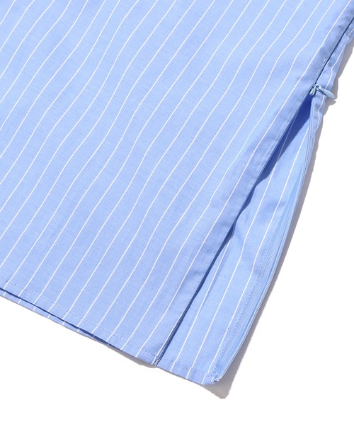 UGG（アグ）の「UGG@mos サイドファスナー ビッグシャツ / アグ サイドファスナー ビッグシャツ（シャツ/ブラウス・レディース・ベージュ/ホワイト/ブルー・M/L）」の8枚目の写真