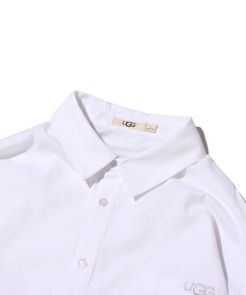 UGG（アグ）の「UGG@mos サイドファスナー ビッグシャツ / アグ サイドファスナー ビッグシャツ（シャツ/ブラウス・レディース・ベージュ/ホワイト/ブルー・M/L）」の10枚目の写真