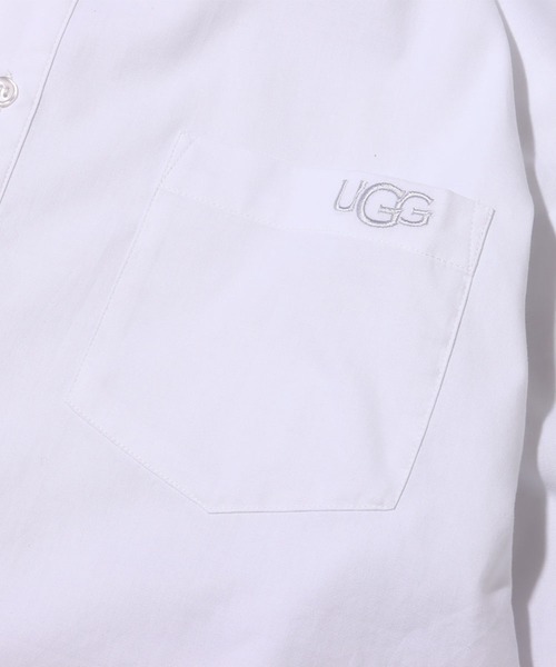 UGG（アグ）の「UGG@mos サイドファスナー ビッグシャツ / アグ サイドファスナー ビッグシャツ（シャツ/ブラウス・レディース・ベージュ/ホワイト/ブルー・M/L）」の11枚目の写真