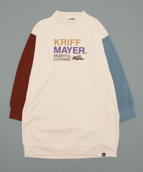 KRIFF MAYER Lady's Collection（クリフメイヤーレディースコレクション）の「もちのびハイネックチュニック（Tシャツ/カットソー・レディース・ダークグリーン/ブラウン/サックスブルー/ナチュラル/カラフル・MEDIUM/LARGE）」の5枚目の写真