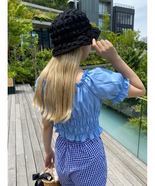 WC（ダブル シー）の「ポップコーンハット（ハット・レディース・ホワイト/ブラック・FREE）」の2枚目の写真