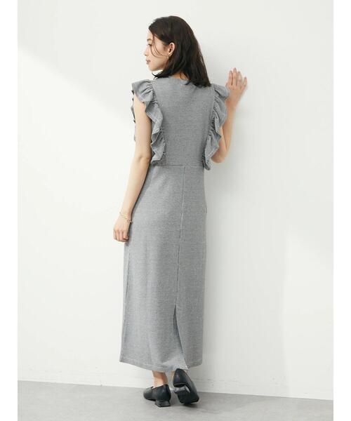 Sugar spoon（シュガースプーン）の「・SUGAR SPOON ボーダーラッフルワンピ（ワンピース・レディース・ブラック/ブルー/グリーン・FREE）」の7枚目の写真