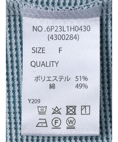 Sugar spoon（シュガースプーン）の「・SUGAR SPOON ボーダーラッフルワンピ（ワンピース・レディース・ブラック/ブルー/グリーン・FREE）」の6枚目の写真