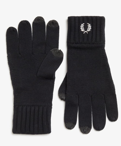 FRED PERRY（フレッドペリー）の「Laurel Wreath Gloves（手袋・メンズ・グレー/ブラック/グリーン/オレンジ・L）」の2枚目の写真