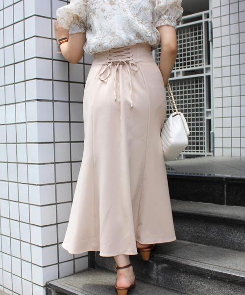 INGNI（イング）の「BACKレースUPマーメイドスカート（スカート・レディース・ブラック/ライトベージュ・FREE）」の12枚目の写真