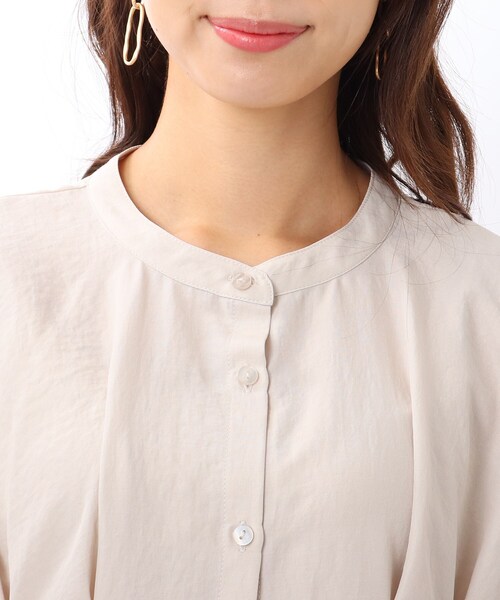 DRESKIP（ドレスキップ）の「◆タックフレア チュニックブラウス（シャツ/ブラウス・レディース・ブラック/ライトベージュ/ライトグリーン/ダークブラウン・00）」の8枚目の写真