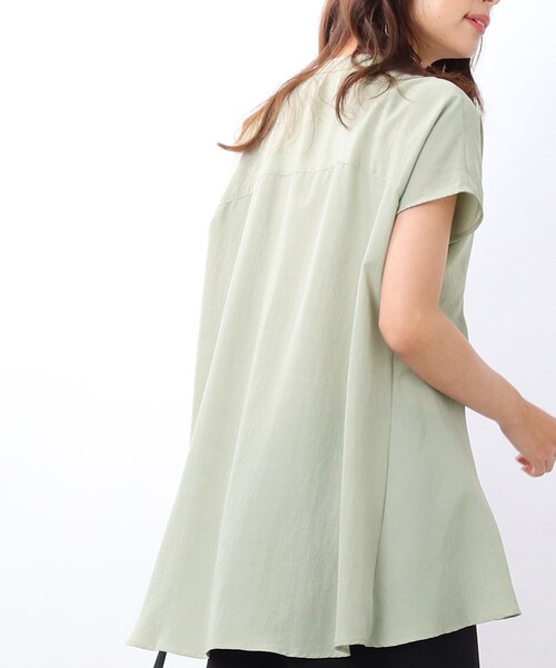 DRESKIP（ドレスキップ）の「◆タックフレア チュニックブラウス（シャツ/ブラウス・レディース・ブラック/ライトベージュ/ライトグリーン/ダークブラウン・00）」の14枚目の写真