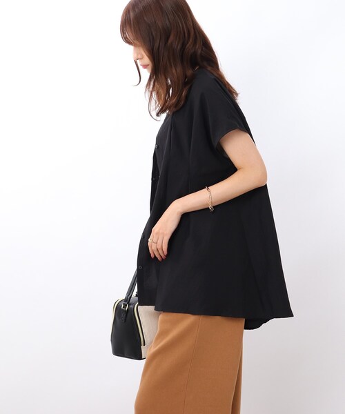 DRESKIP（ドレスキップ）の「◆タックフレア チュニックブラウス（シャツ/ブラウス・レディース・ブラック/ライトベージュ/ライトグリーン/ダークブラウン・00）」の20枚目の写真