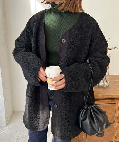 希少 美品✨ ニードルス バンデッドカラーコート ボア コーデュロイ ブラック SHIPS Colors（シップスカラーズ） コート アウター SHIPS Colors