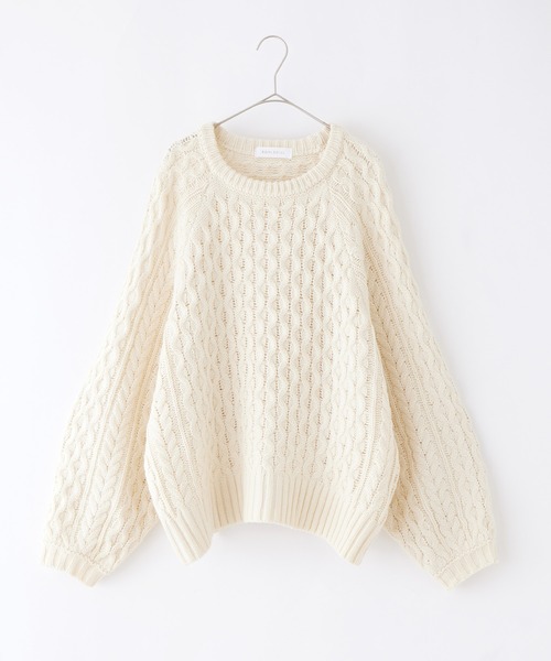 ボリュームスリーブアランニット LABORATORY // VOLUME SLEEVE ARAN KNIT PULL OVER / ボリューム