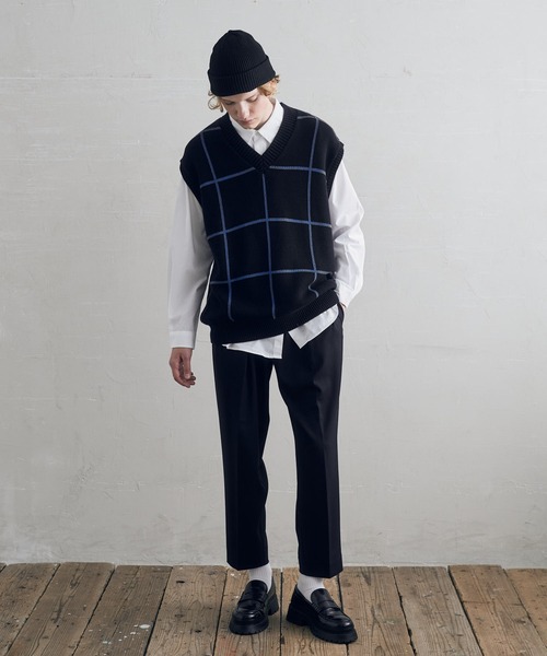 DOOPZ（ドープス）の「Vネックニットベスト（ベスト・メンズ・ブラック/ベージュ・SMALL/MEDIUM/LARGE）」の13枚目の写真